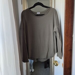 Ardene Olive Green Lightweight Long Sleeve Top